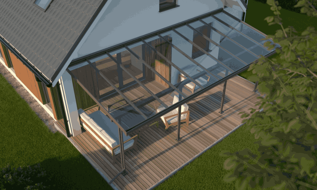 Pergola Con Techo De Cristal